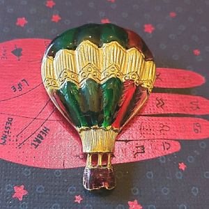 Vintage Brooch Hot Air Balloon Enamel Pin